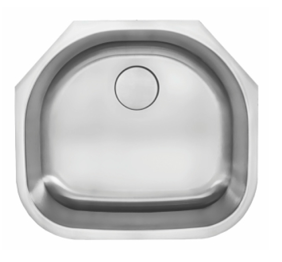 H-101 D-Shape Single Bowl 18G S/Steel Sink 9" Deep On... – On Point ...
