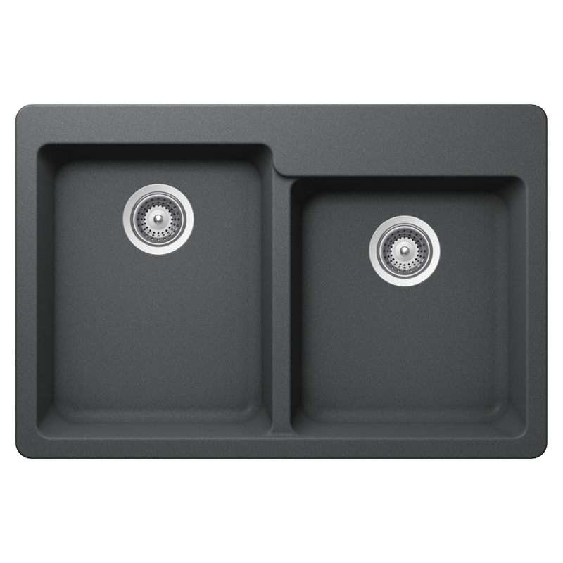 Stone Duragranit Sis-Gr201-08 1-3/4 Double Bowl Granite Sink Eclipse (It Must Be Inspected For Damages/Imperfections Within 3 Business Days)