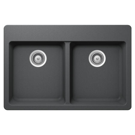 Stone Duragranit Sis-Gr202-08 Double Equal Bowl Granite Sink Eclipse (It Must Be Inspected For Damages/Imperfections Within 3 Business Days)