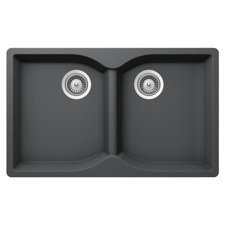 Stone Duragranit Sis-Gr202E-08 Double Equal Bowl Granite Sink Eclipse (It Must Be Inspected For Damages/Imperfections Within 3 Business Days)