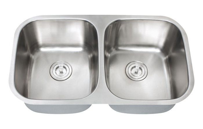 H-202-16 Double Equal Bowl 16G S/Steel Hive Sink 9" Deep
