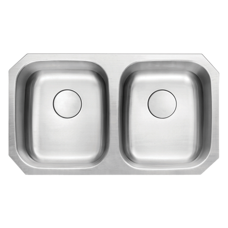 H-202-7 Double Equal Bowl 18G S/Steel Hive Sink 7" Deep